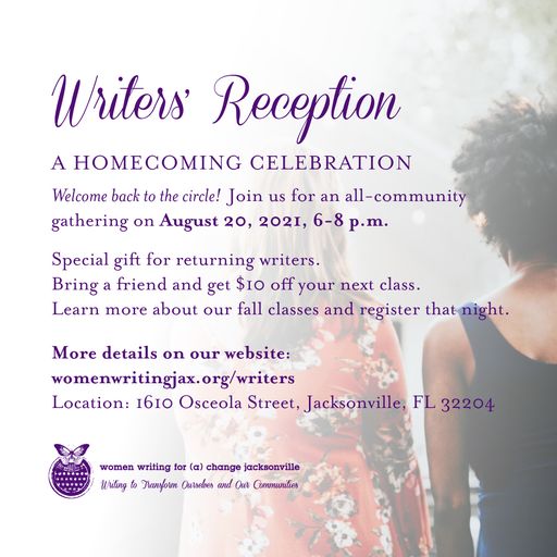 Don’t Miss The Writer’s Reception Friday Night!