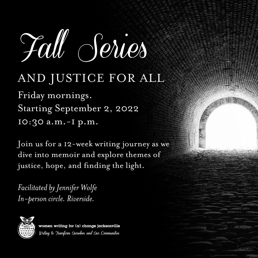 Fall Series: And Justice for All. Friday mornings starting Sept 2, 10:30-1