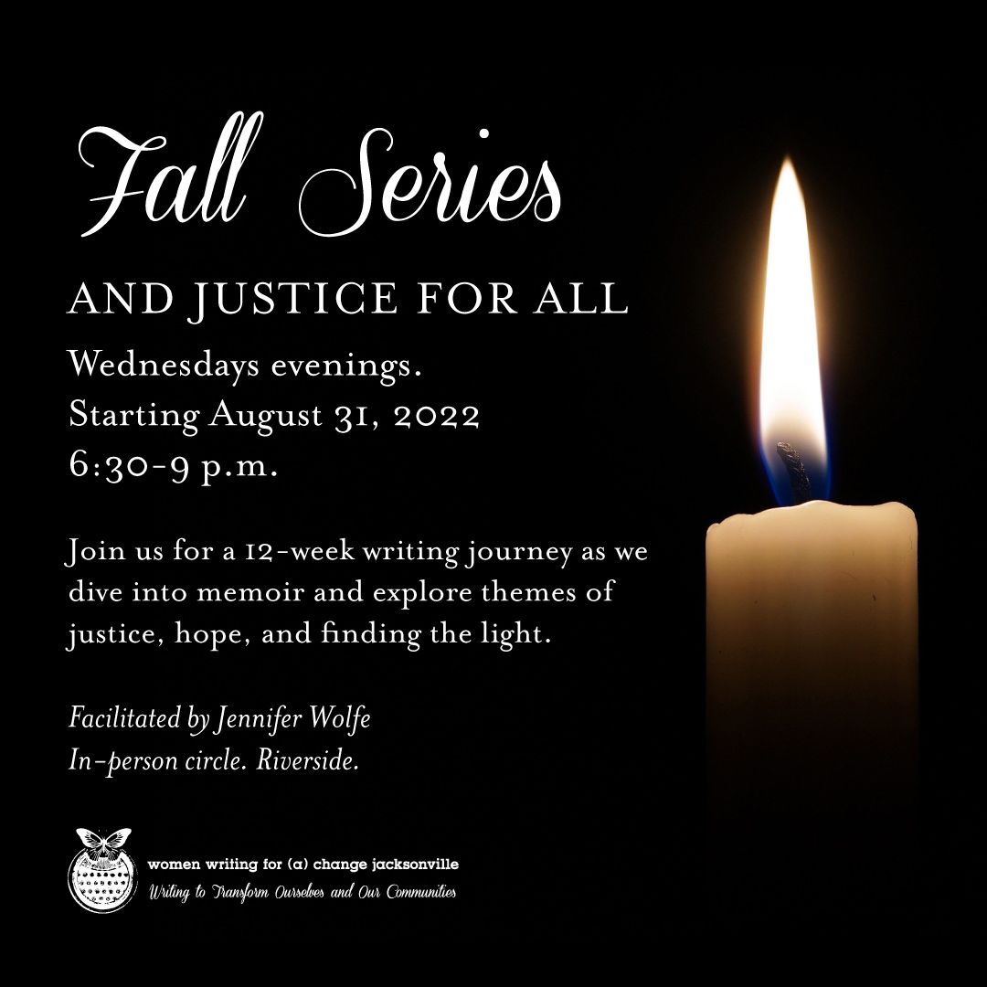 Fall Series: And Justice for All. Wed evenings starting August 31, 6:30-9