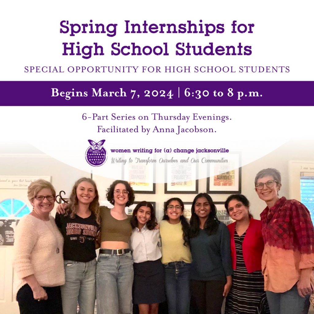 Spring Internships for
High School Students
Begins March 7, 2024 | 6:30 to 8 p.m.