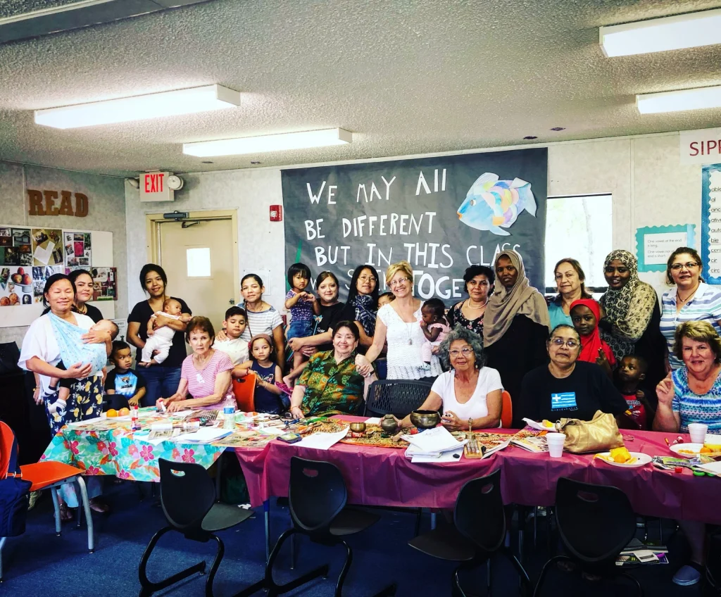 Photo taken at the New American Welcome Center at the duPont Family YMCA during a 2019 workshop around the concept of “home.”